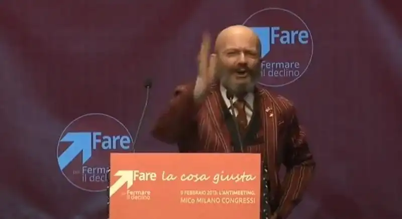 OSCAR GIANNINO SBRAITA SUL PALCO