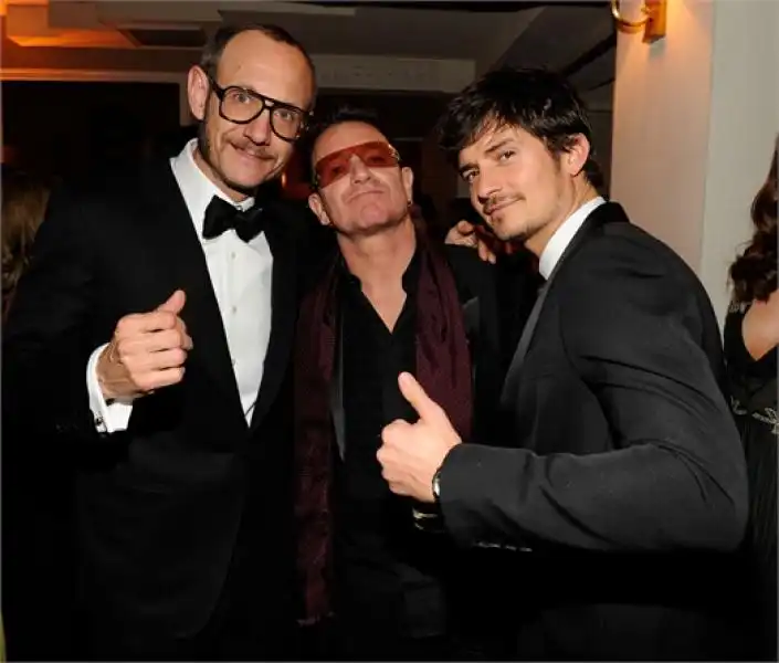 TERRY RICHARDSON CON BONO E ORLANDO BLOOM 