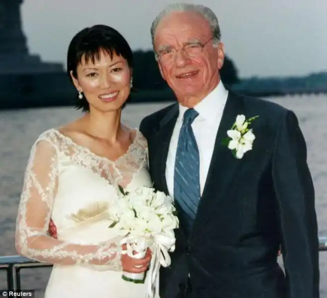 Deng e Murdoch il giorno del matrimonio 