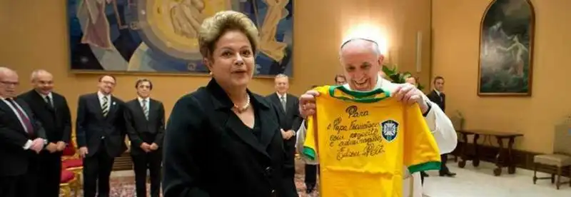 DILMA ROUSSEFF E PAPA FRANCESCO BERGOGLIO 