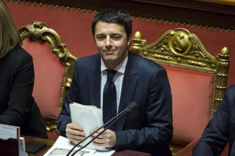 FIDUCIA AL GOVERNO RENZI IN SENATO FOTO LAPRESSE 