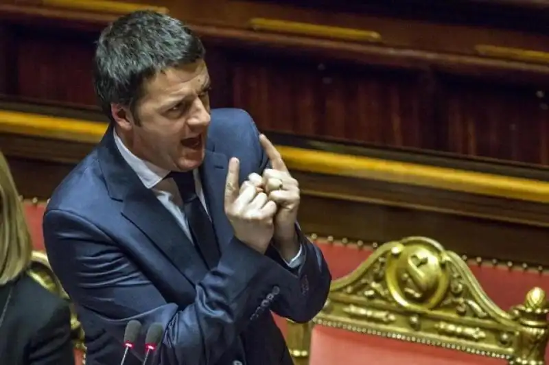 FIDUCIA AL GOVERNO RENZI IN SENATO FOTO LAPRESSE 