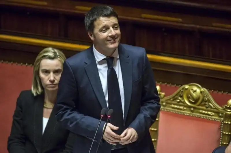 FIDUCIA AL GOVERNO RENZI IN SENATO FOTO LAPRESSE 