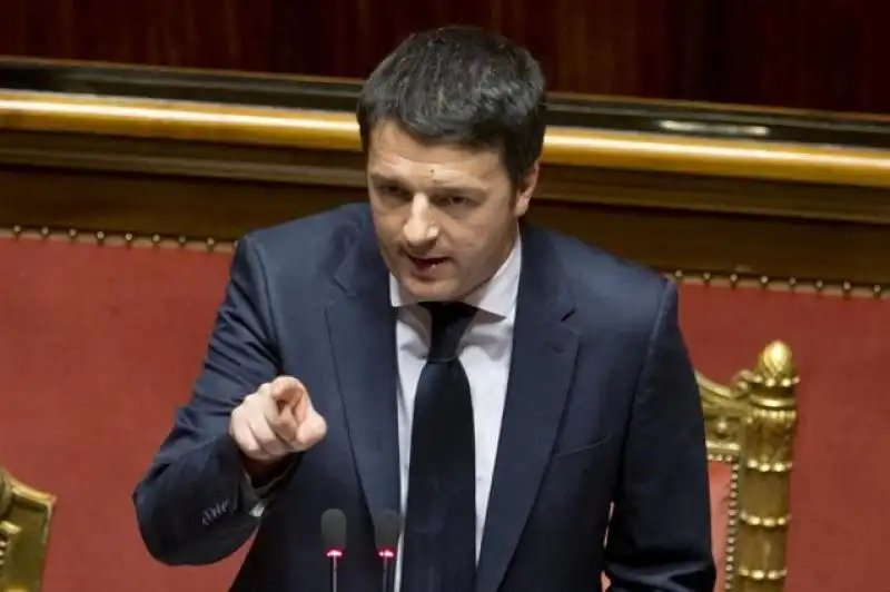 FIDUCIA AL GOVERNO RENZI IN SENATO FOTO LAPRESSE 