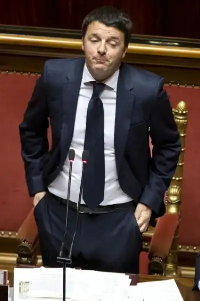 FIDUCIA AL GOVERNO RENZI IN SENATO FOTO LAPRESSE 