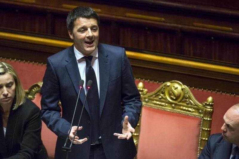 FIDUCIA AL GOVERNO RENZI IN SENATO FOTO LAPRESSE