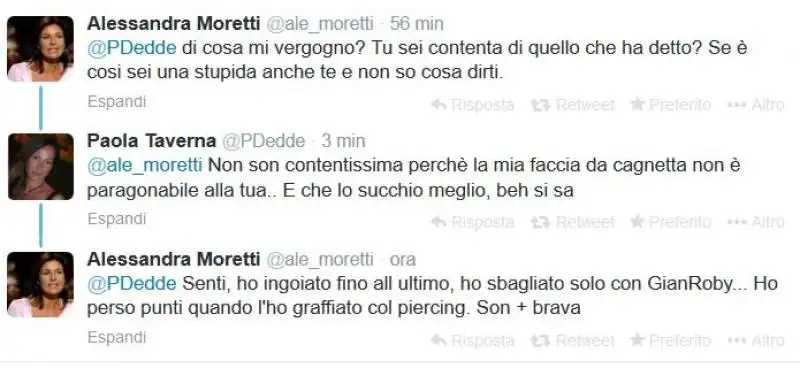 HACKER IN AZIONE SUGLI ACCOUNT TWITTER DI PAOLA TAVERNA E ALESSANDRA MORETTI 