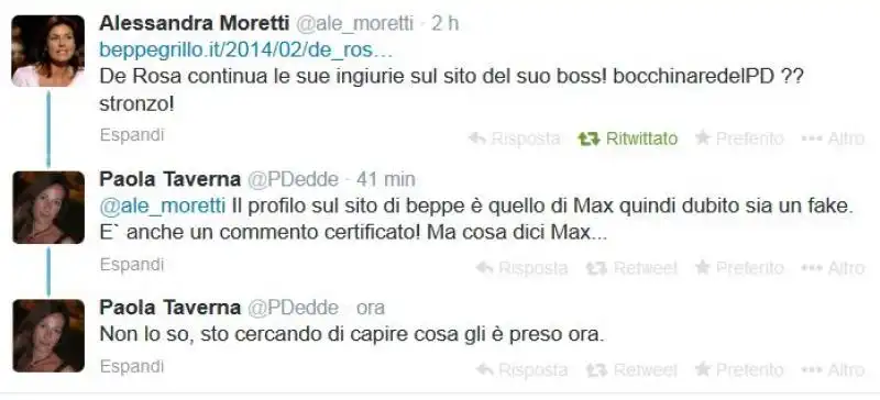 HACKER IN AZIONE SUGLI ACCOUNT TWITTER DI PAOLA TAVERNA E ALESSANDRA MORETTI 