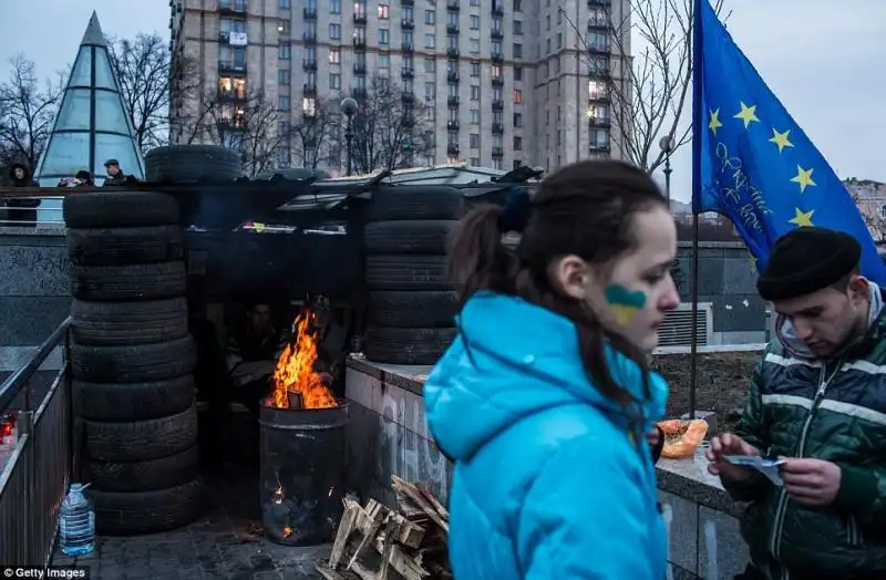 Indipendence Squadre luogo simbolo dei manifestanti ucraini 