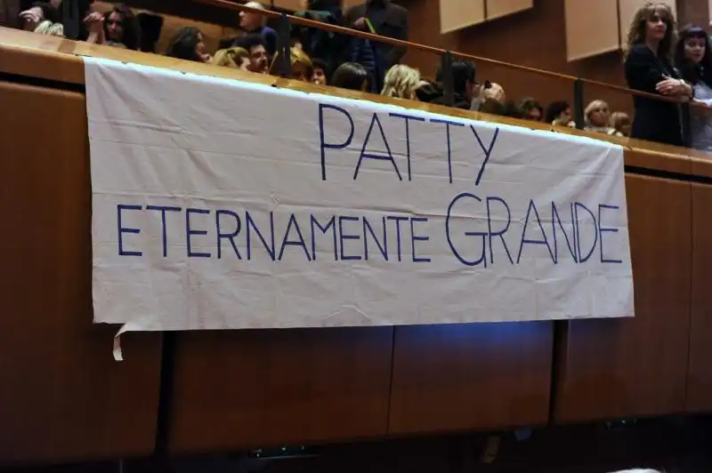 Striscione per Patty Pravo 