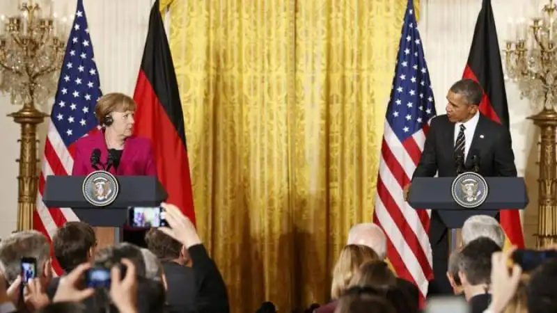 angela merkel e barack obama conferenza stampa 