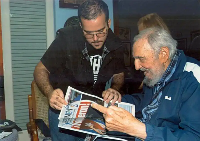 Fidel Castro con leader studenti il 23 gennaio 