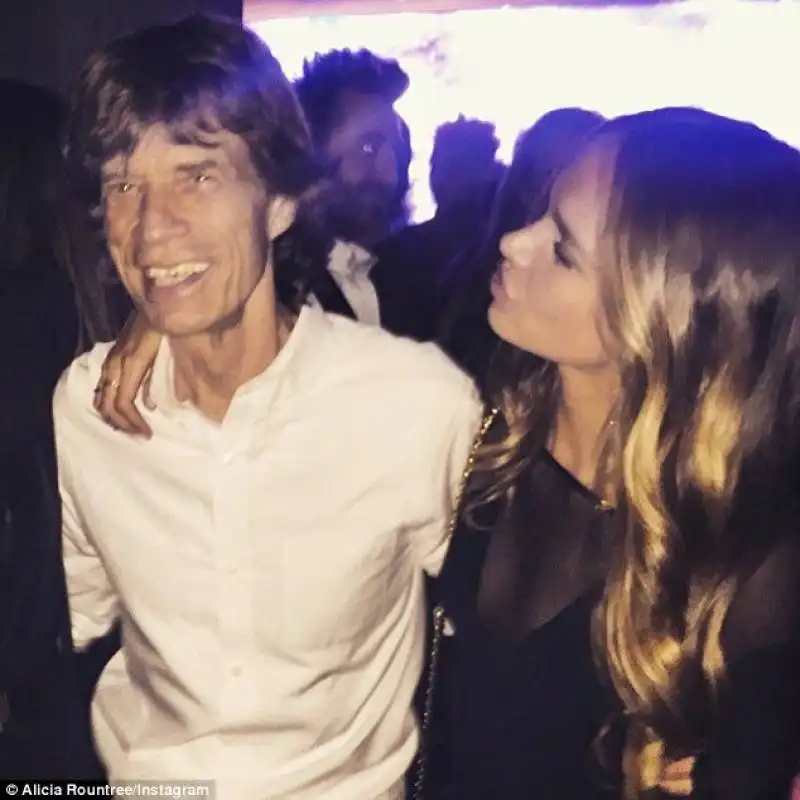 jagger con la modella angela martini