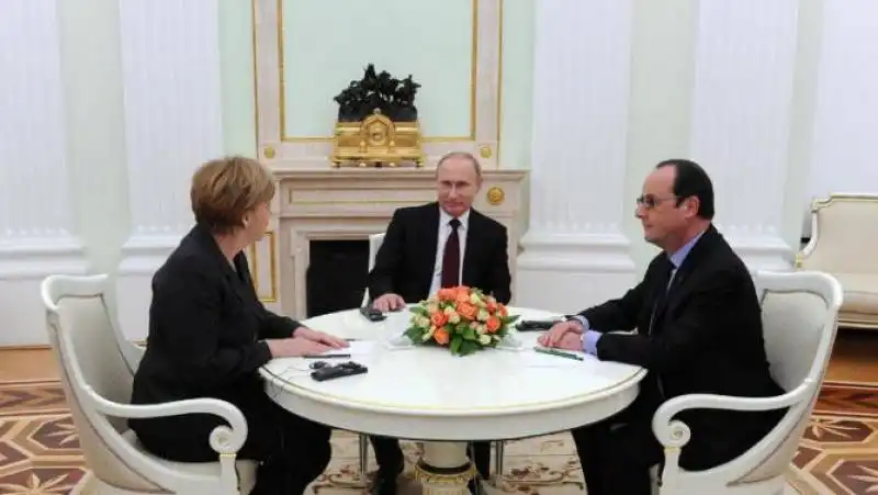 MERKEL PUTIN HOLLANDE 