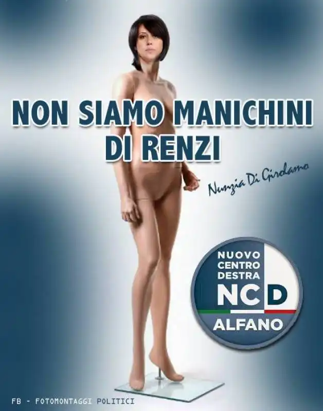 nunzia de girolamo e i manichini di renzi