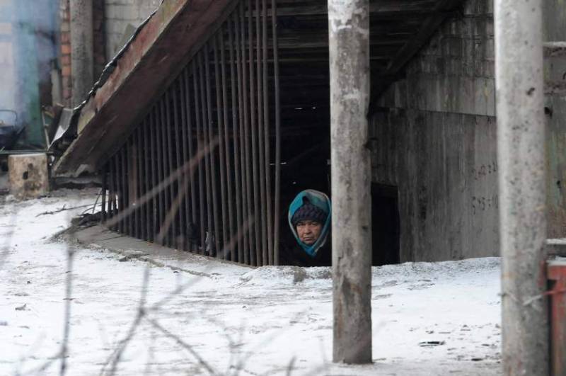 una donna si rifugia in ucraina