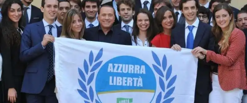 BERLUSCONI E I ZAPPACOSTA CON I GIOVANI DI AZZURRA LIBERTA