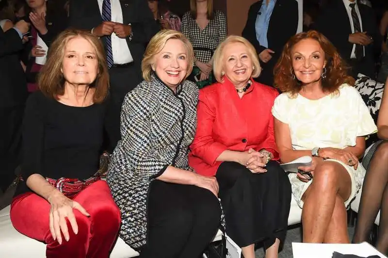 diane von furstenberg, melanne verveer, hillary rodham clinton, gloria steinem 