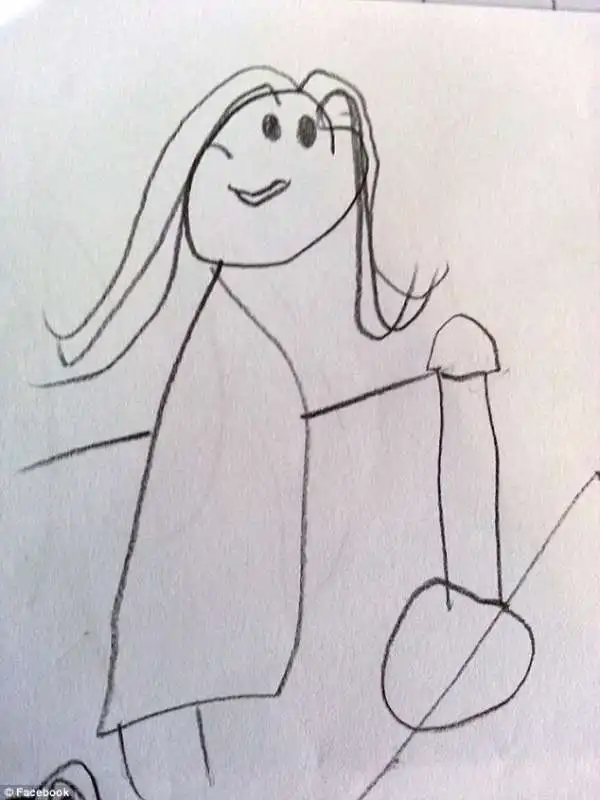 disegno bimba 5 anni