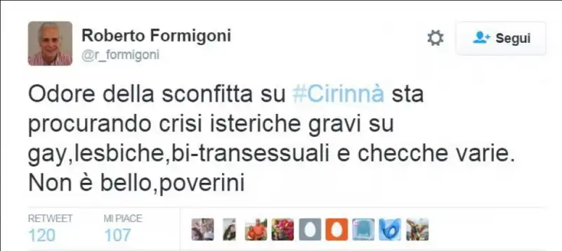 FORMIGONI TWEET