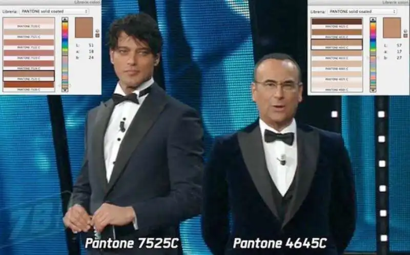 gabriel garko carlo conti che colore pantone sanremo2016 