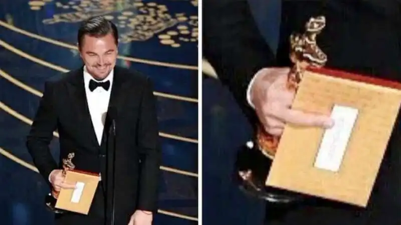 il dito medio di leonardo di caprio agli oscar 