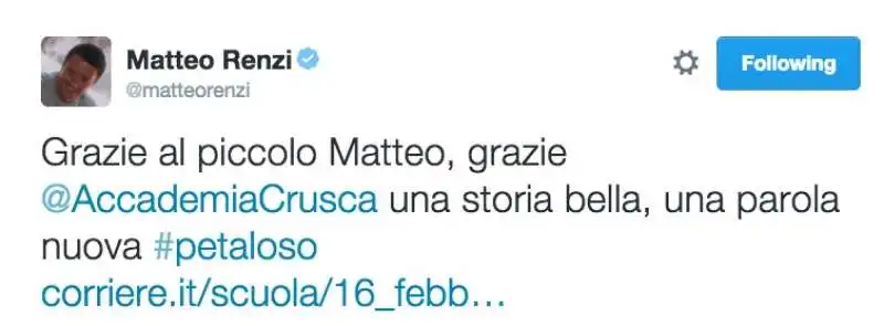 matteo renzi petaloso