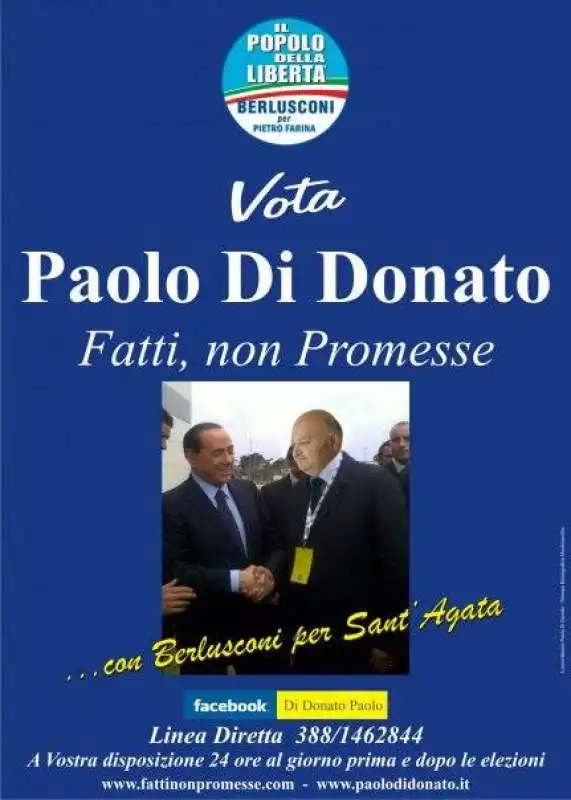 PAOLO DI DONATO MANIFESTO ELETTORALE