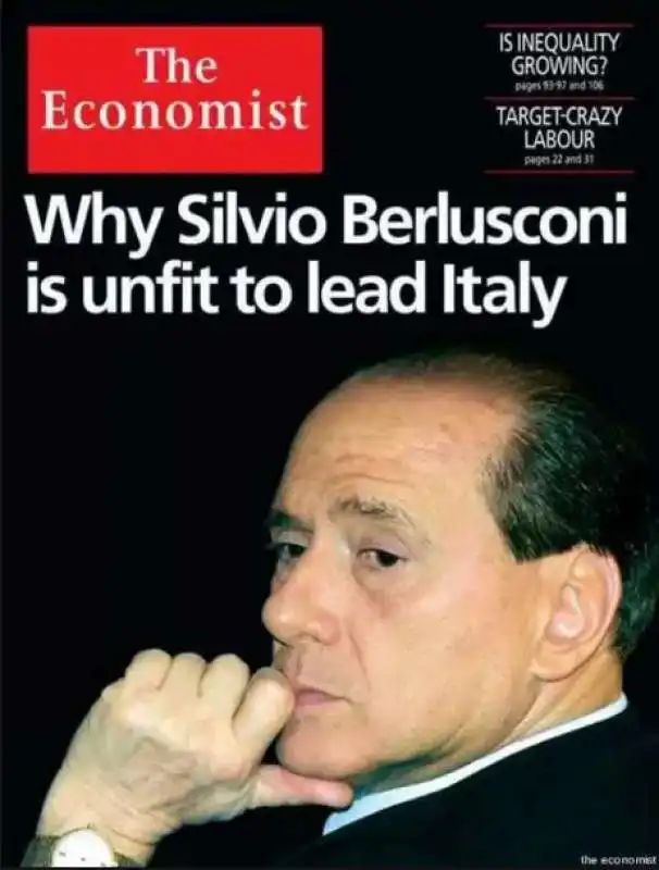 COPERTINA DI ECONOMIST SU BERLUSCONI