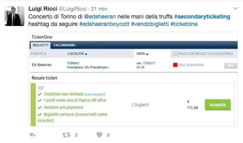 FAN INCAZZATI PER I BIGLIETTI FANTASMA PER IL CONCERTO DI ED SHEERAN