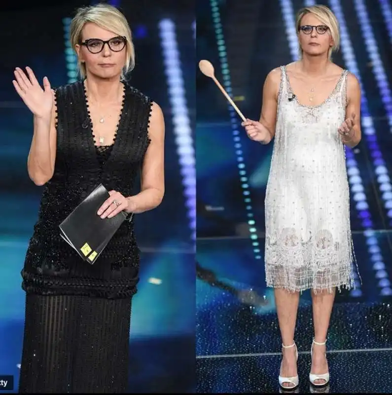 IL CAMBIO DI ABITO DI MARIA DE FILIPPI A SANREMO