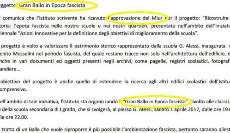 IL GRAN BALLO IN EPOCA FASCISTA IN UNA SCUOLA DI ROMA