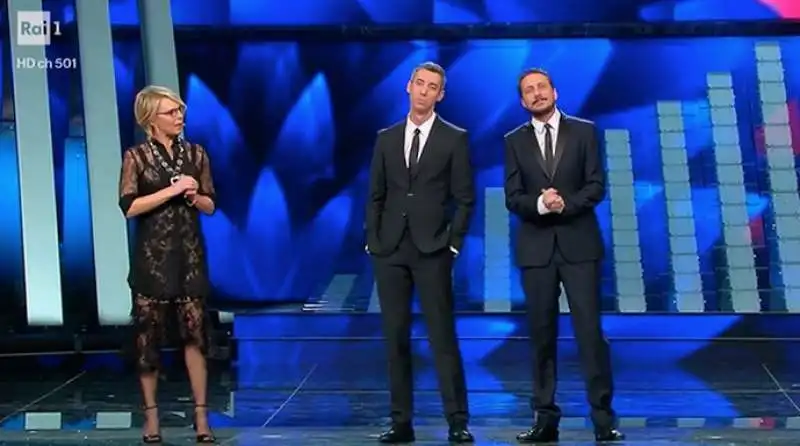 luca e paolo con maria de filippi