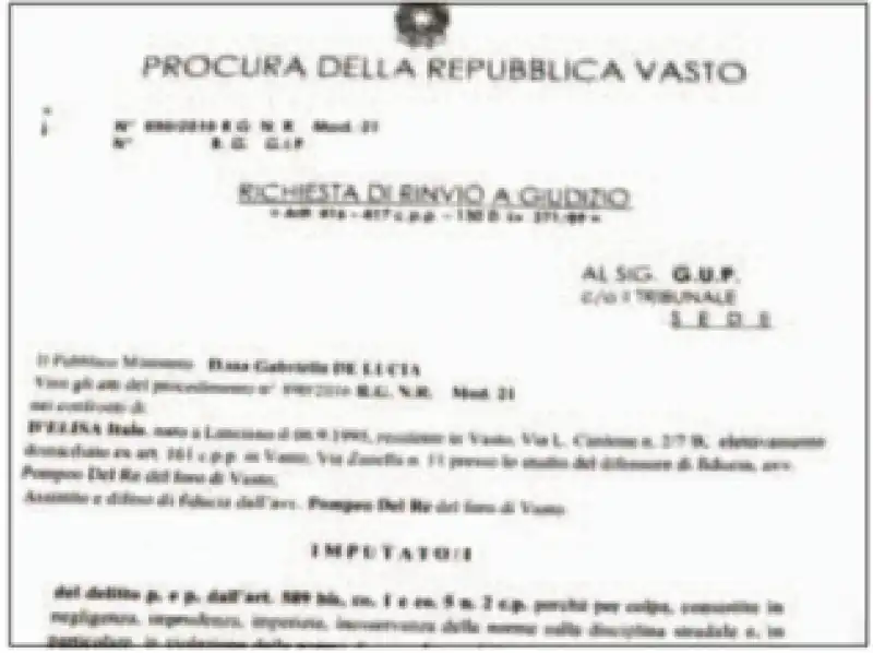 OMICIDIO VASTO