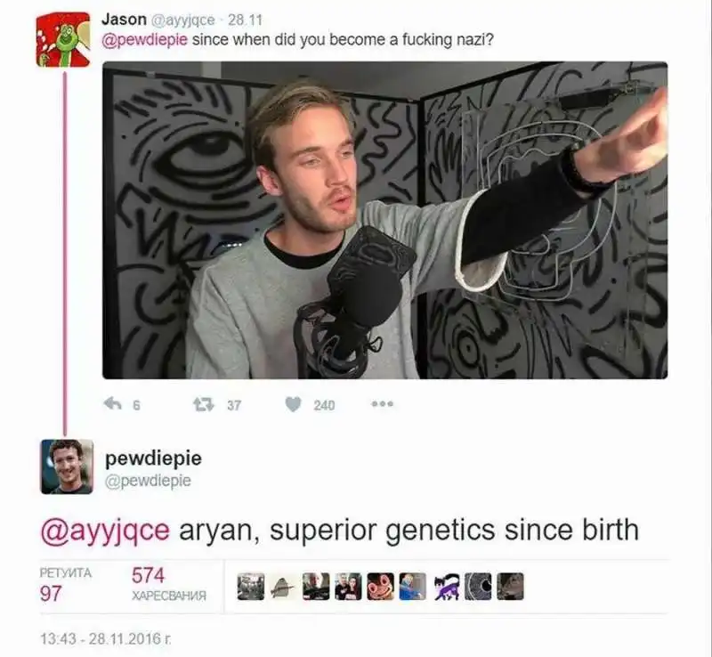 pewdiepie gag antisemite