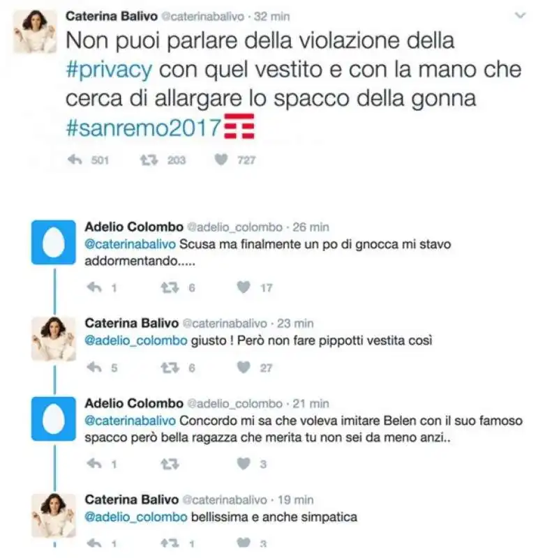 SCAZZO TRA CATERINA BALIVO E DILETTA LEOTTA