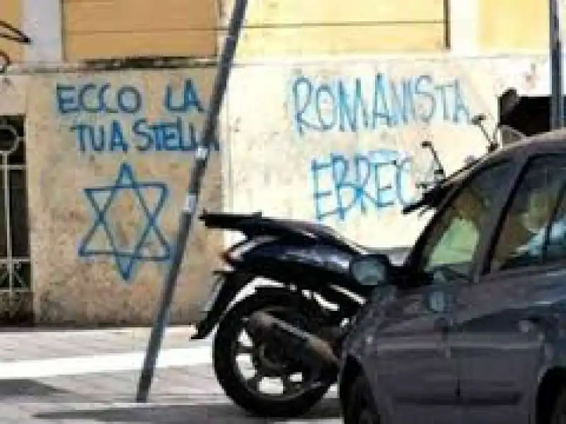 SCRITTE ANTISEMITE SUI MURI DI ROMA