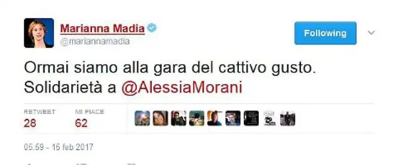 solidarieta per alessia moran. 