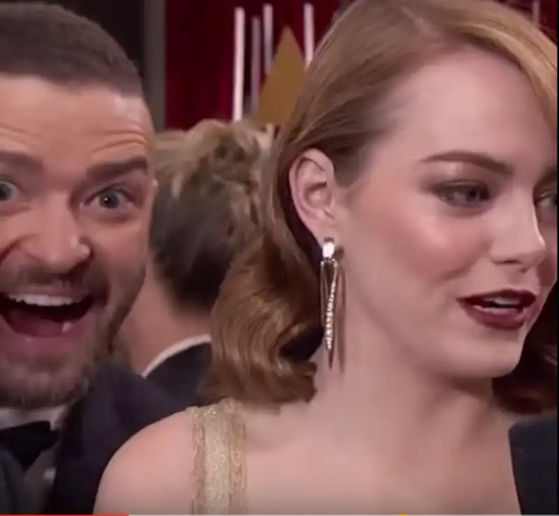 timberlake photobomb emma stone