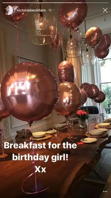 colazione per la figlia festeggiata