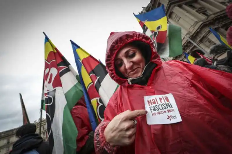 corteo antifascista a roma 7