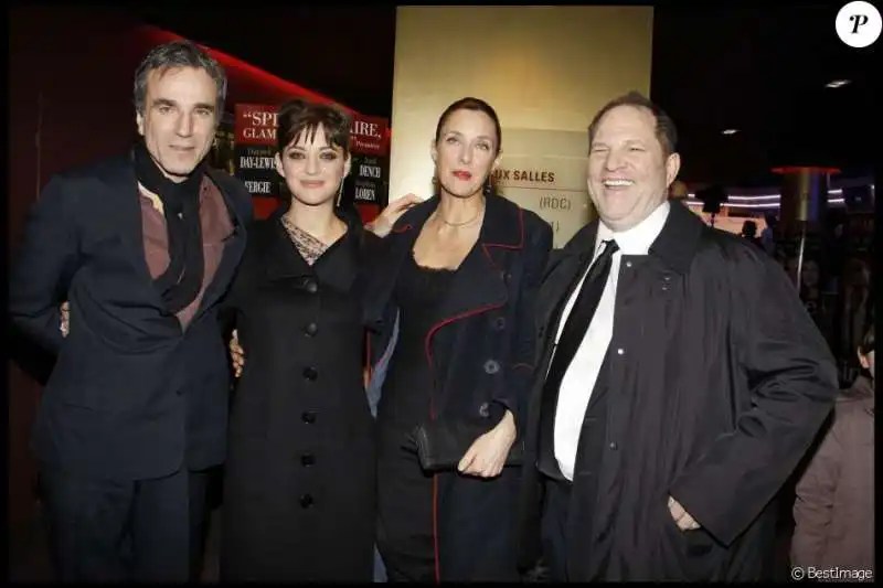 daniel day lewis, harvey weinstein, marion cotillard 