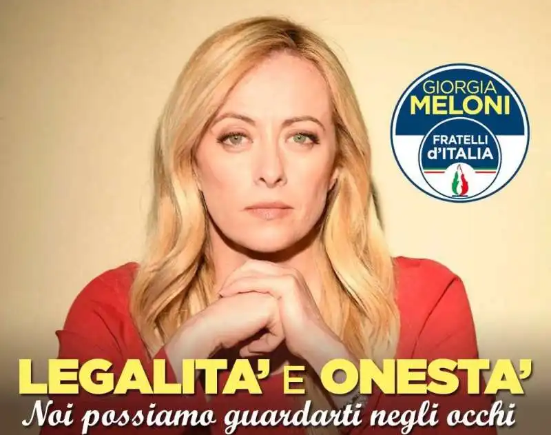 IL MANIFESTO ELETTORALE DI GIORGIA MELONI