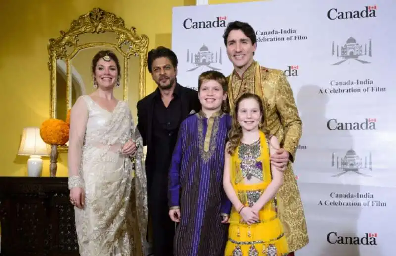 JUSTIN TRUDEAU CON LA FAMIGLIA IN INDIA