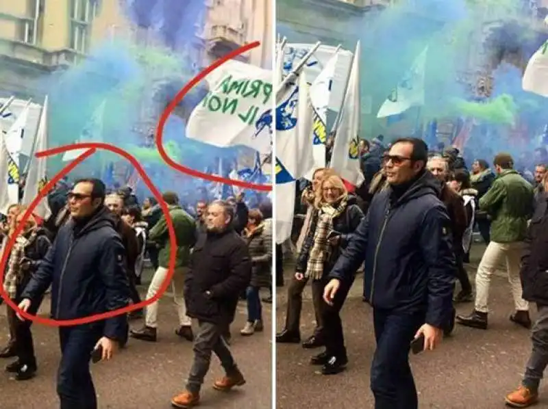 Un fotoritocco toglie il Nord dalla sfilata della Lega