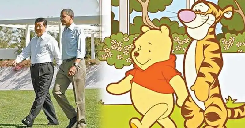 xi jinping e barack obama come winnie the pooh