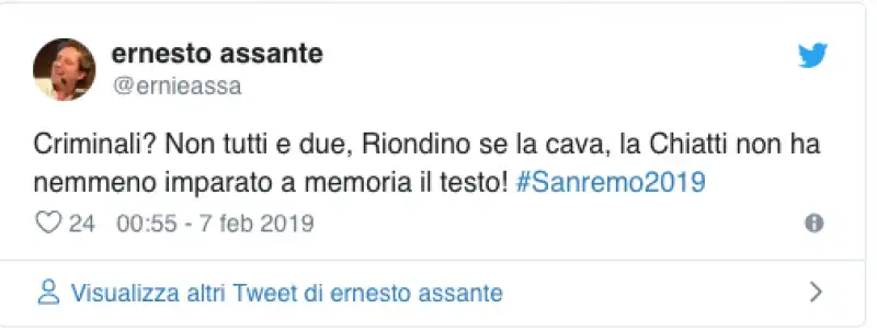 ASSANTE TWEET