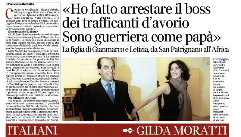 GILDA MORATTI SUL CORRIERE DELLA SERA