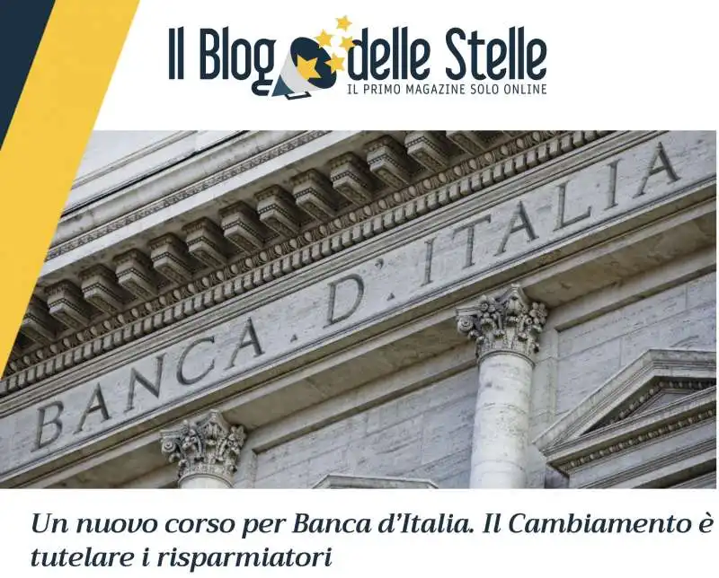 il post del blog delle stelle contro bankitalia