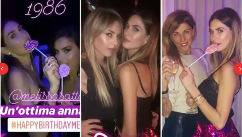 melissa satta party di compleanno